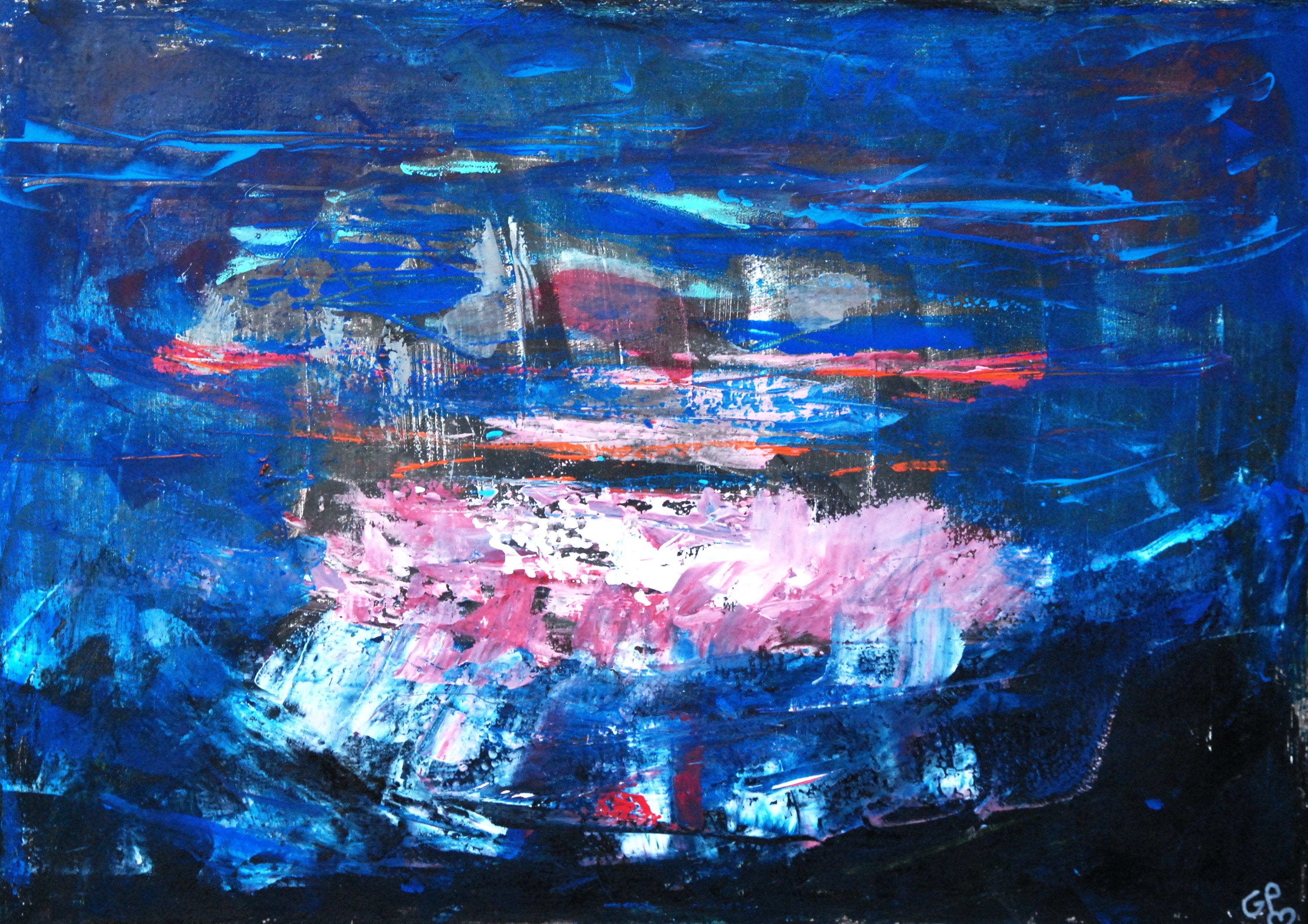 FOND MARIN, œuvre de Ginou Pazzagli