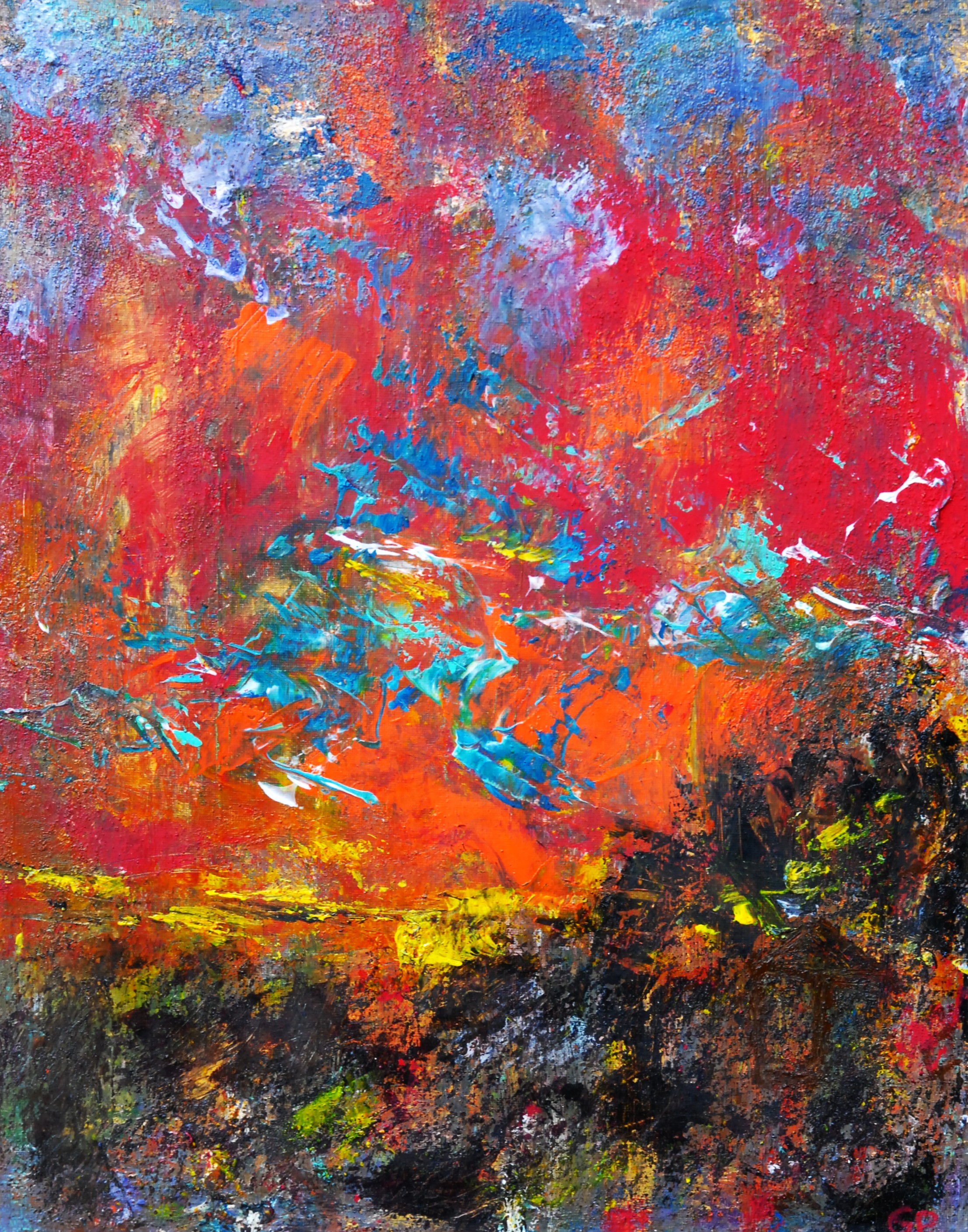 COUCHER DE SOLEIL, œuvre de Ginou Pazzagli