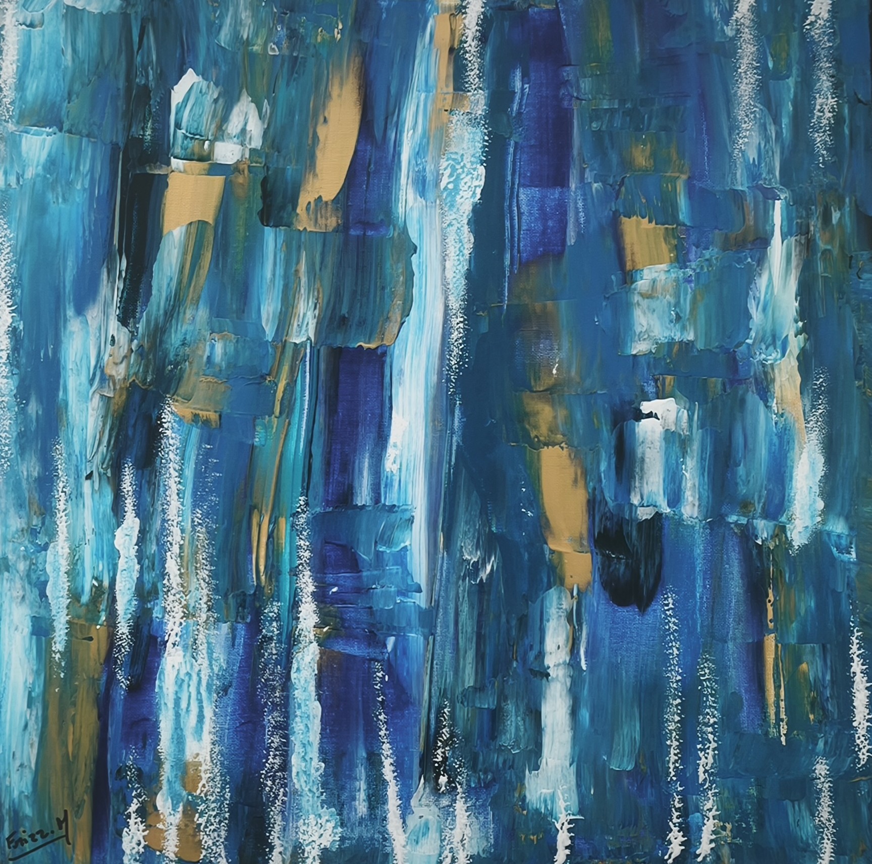 BLUE SYMPHONY, œuvre de Maryse Frisiello